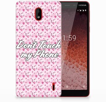 B2Ctelecom Nokia 1 Plus Uniek TPU Hoesje Flowers Pink DTMP