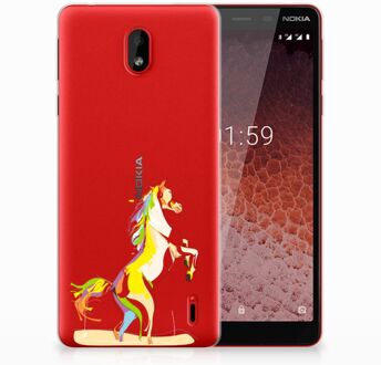 B2Ctelecom Nokia 1 Plus Uniek TPU Hoesje Horse Color