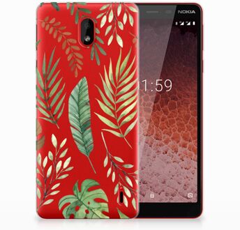 B2Ctelecom Nokia 1 Plus Uniek TPU Hoesje Leaves