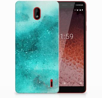 B2Ctelecom Nokia 1 Plus Uniek TPU Hoesje Painting Blue