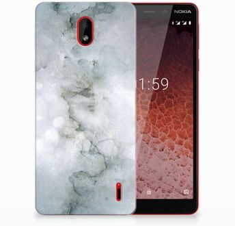 B2Ctelecom Nokia 1 Plus Uniek TPU Hoesje Painting Grey