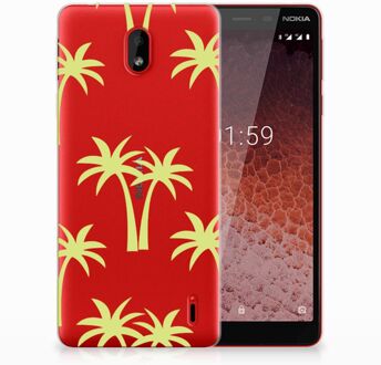 B2Ctelecom Nokia 1 Plus Uniek TPU Hoesje Palmtrees