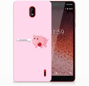 B2Ctelecom Nokia 1 Plus Uniek TPU Hoesje Pig Mud