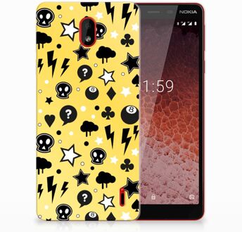 B2Ctelecom Nokia 1 Plus Uniek TPU Hoesje Punk Yellow