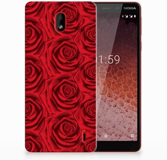 B2Ctelecom Nokia 1 Plus Uniek TPU Hoesje Red Roses