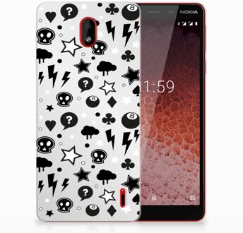 B2Ctelecom Nokia 1 Plus Uniek TPU Hoesje Silver Punk