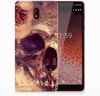 B2Ctelecom Nokia 1 Plus Uniek TPU Hoesje Skullhead