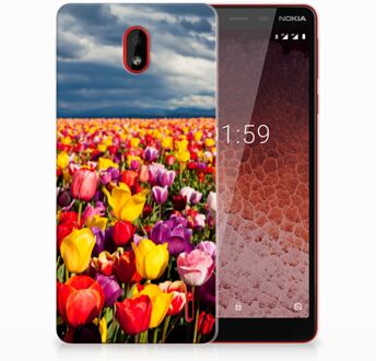 B2Ctelecom Nokia 1 Plus Uniek TPU Hoesje Tulpen