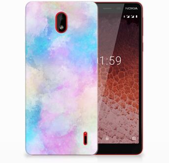 B2Ctelecom Nokia 1 Plus Uniek TPU Hoesje Watercolor Light