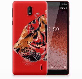 B2Ctelecom Nokia 1 Plus Uniek TPU Hoesje Watercolor Tiger