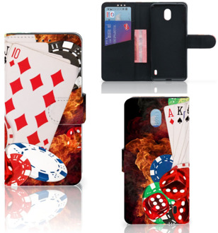 B2Ctelecom Nokia 1 Plus Wallet Case met Pasjes Casino