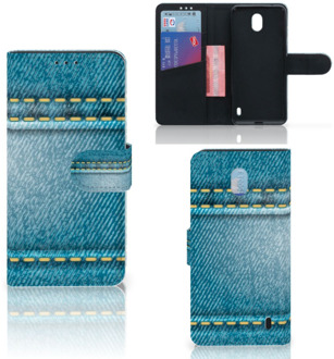 B2Ctelecom Nokia 1 Plus Wallet Case met Pasjes Jeans