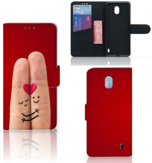 B2Ctelecom Nokia 1 Plus Wallet Case met Pasjes Liefde