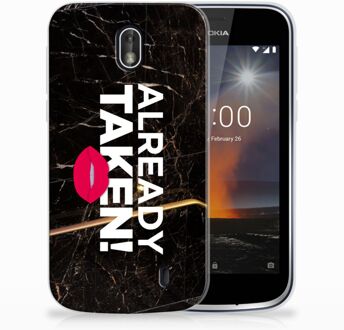 B2Ctelecom Nokia 1 TPU Hoesje Design Already Taken Black