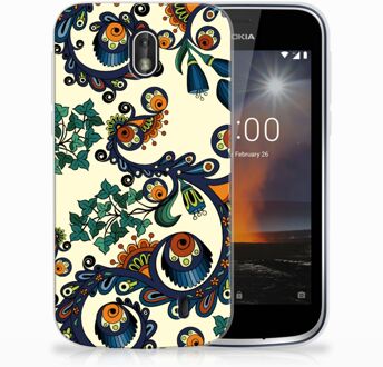 B2Ctelecom Nokia 1 TPU Hoesje Design Barok Flower