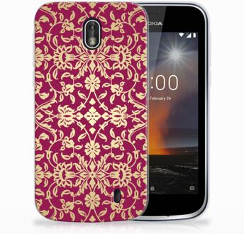 B2Ctelecom Nokia 1 TPU Hoesje Design Barok Pink