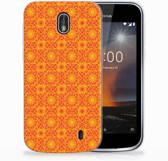 B2Ctelecom Nokia 1 TPU Hoesje Design Batik Orange