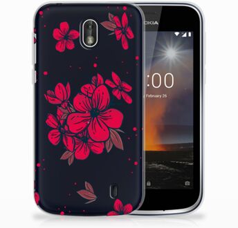 B2Ctelecom Nokia 1 TPU Hoesje Design Blossom Red