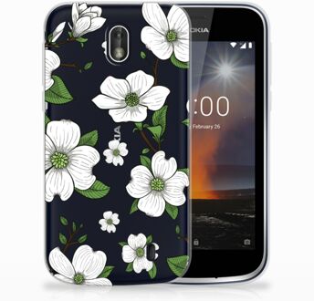 B2Ctelecom Nokia 1 TPU Hoesje Design Dogwood Flowers