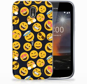 B2Ctelecom Nokia 1 TPU Hoesje Design Emoji