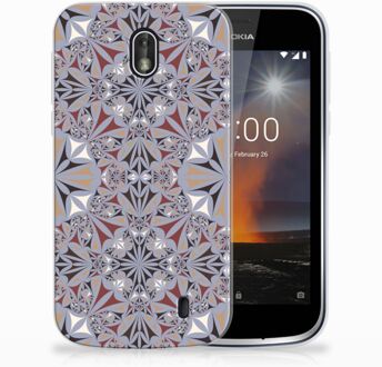 B2Ctelecom Nokia 1 TPU Hoesje Design Flower Tiles