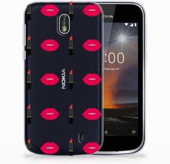 B2Ctelecom Nokia 1 TPU Hoesje Design Lipstick Kiss