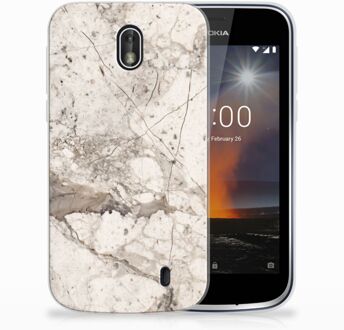 B2Ctelecom Nokia 1 TPU Hoesje Design Marmer Beige