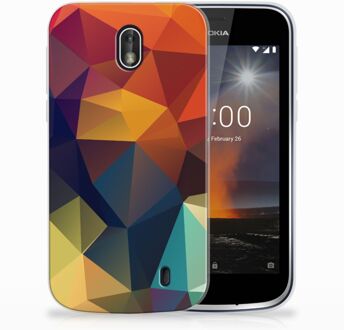 B2Ctelecom Nokia 1 TPU Hoesje Design Polygon Color