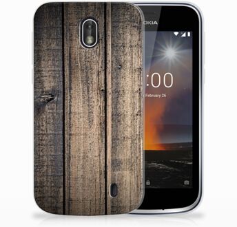 B2Ctelecom Nokia 1 TPU Hoesje Design Steigerhout