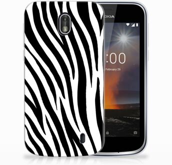 B2Ctelecom Nokia 1 TPU Hoesje Design Zebra