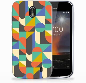 B2Ctelecom Nokia 1 Uniek Design TPU Hoesje Geometrisch Patroon