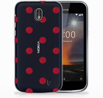 B2Ctelecom Nokia 1 Uniek Design TPU Hoesje Kersen