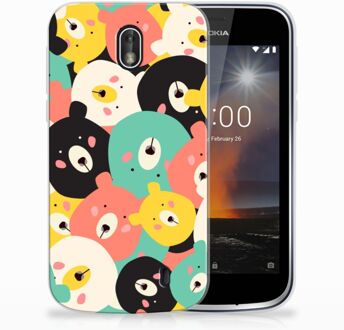 B2Ctelecom Nokia 1 Uniek TPU Hoesje Bears