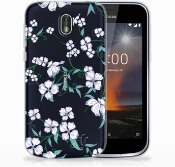 B2Ctelecom Nokia 1 Uniek TPU Hoesje Blossom White