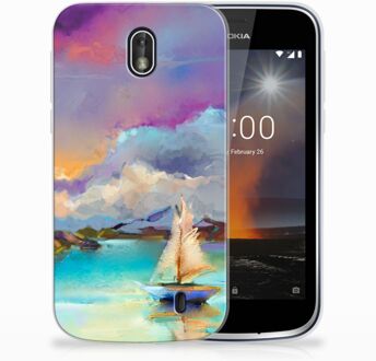 B2Ctelecom Nokia 1 Uniek TPU Hoesje Boat