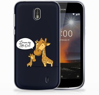 B2Ctelecom Nokia 1 Uniek TPU Hoesje Giraffe