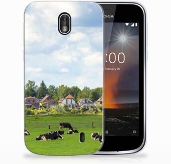 B2Ctelecom Nokia 1 Uniek TPU Hoesje Koeien