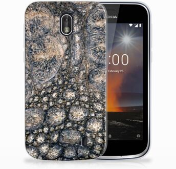 B2Ctelecom Nokia 1 Uniek TPU Hoesje Krokodillenprint