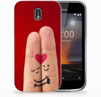 B2Ctelecom Nokia 1 Uniek TPU Hoesje Liefde