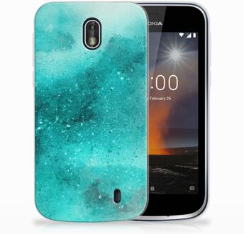 B2Ctelecom Nokia 1 Uniek TPU Hoesje Painting Blue