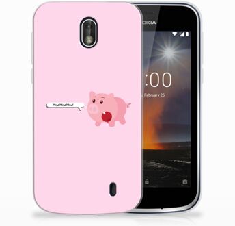 B2Ctelecom Nokia 1 Uniek TPU Hoesje Pig Mud