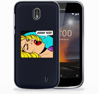 B2Ctelecom Nokia 1 Uniek TPU Hoesje Popart Oh Yes