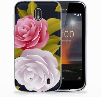 B2Ctelecom Nokia 1 Uniek TPU Hoesje Roses