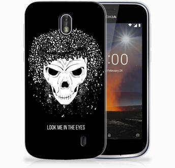 B2Ctelecom Nokia 1 Uniek TPU Hoesje Skull Hair