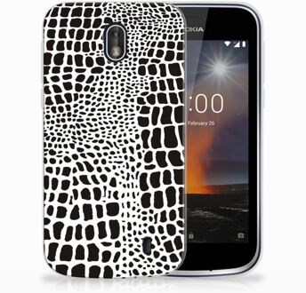 B2Ctelecom Nokia 1 Uniek TPU Hoesje Slangenprint