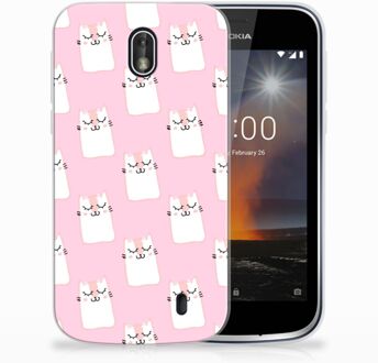 B2Ctelecom Nokia 1 Uniek TPU Hoesje Sleeping Cats