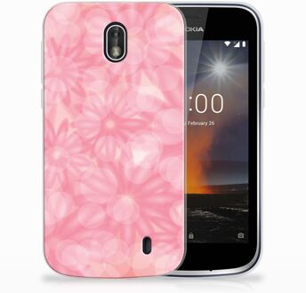 B2Ctelecom Nokia 1 Uniek TPU Hoesje Spring Flowers