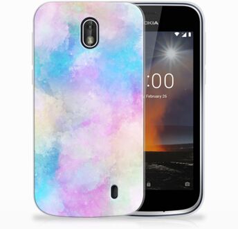 B2Ctelecom Nokia 1 Uniek TPU Hoesje Watercolor Light