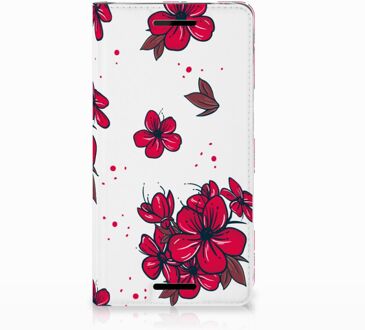 B2Ctelecom Nokia 2.1 2018 Standcase Hoesje Design Blossom Red