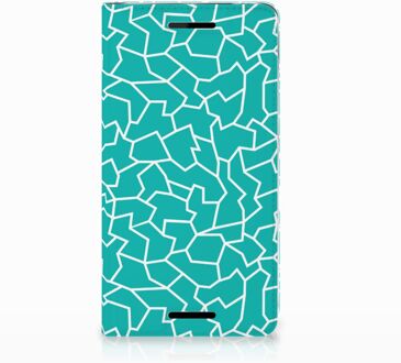 B2Ctelecom Nokia 2.1 2018 Standcase Hoesje Design Cracks Blue